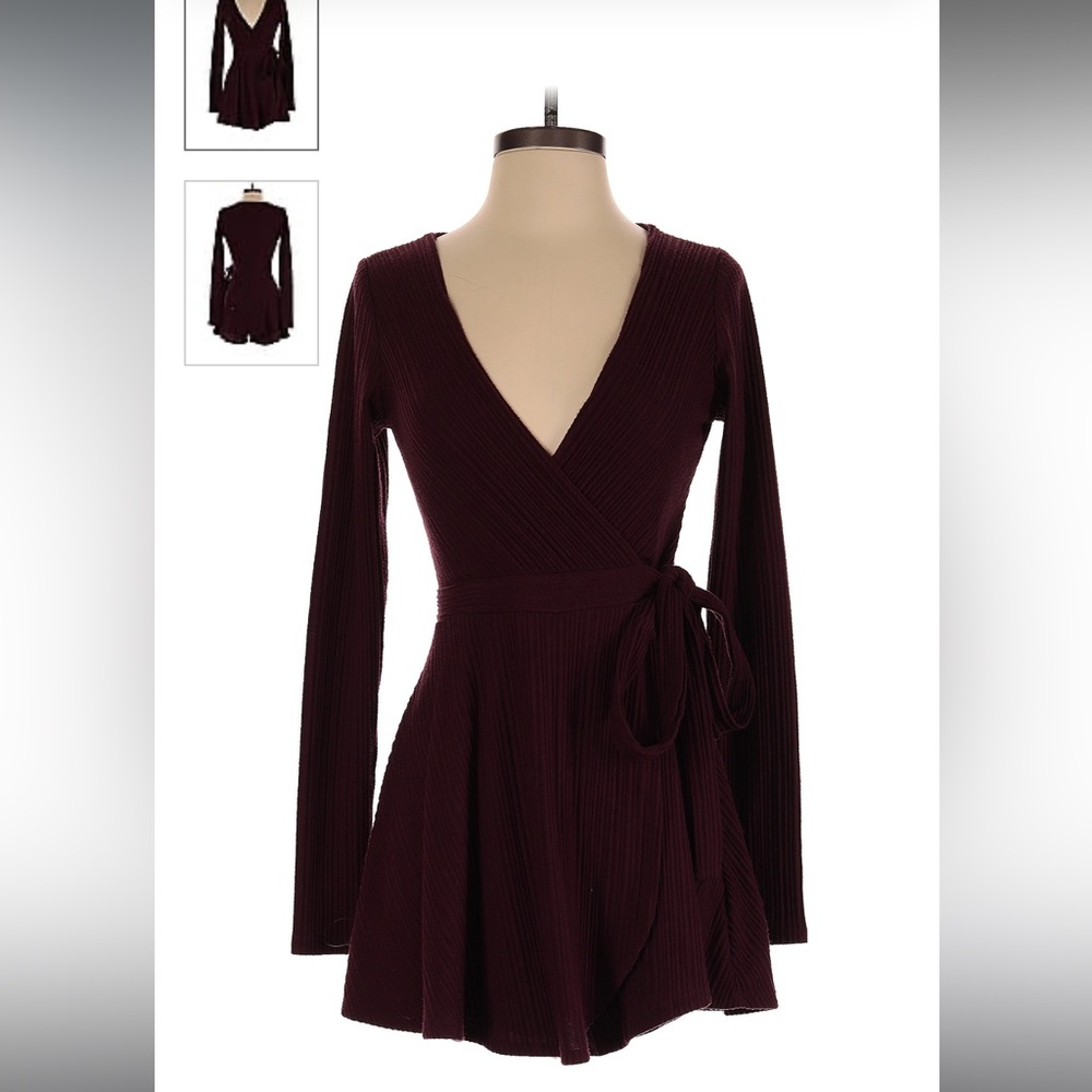 Urban Outfitters Romper: Burgundy Rompers - Women's Size extra Small,